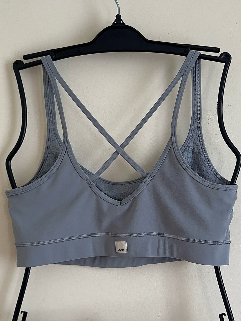 Vuori Yosemite Strappy Back Sports Bra Sz S Heather Grey - Picture 4 of 5